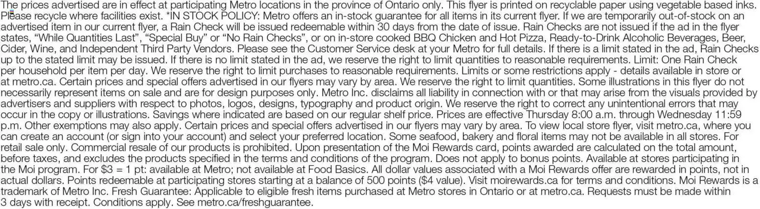 Metro weekly flyer / circulaire from Aug 6, 2026 > weekly specials & deals from August 6 to August 12 2026 - flyer page 15