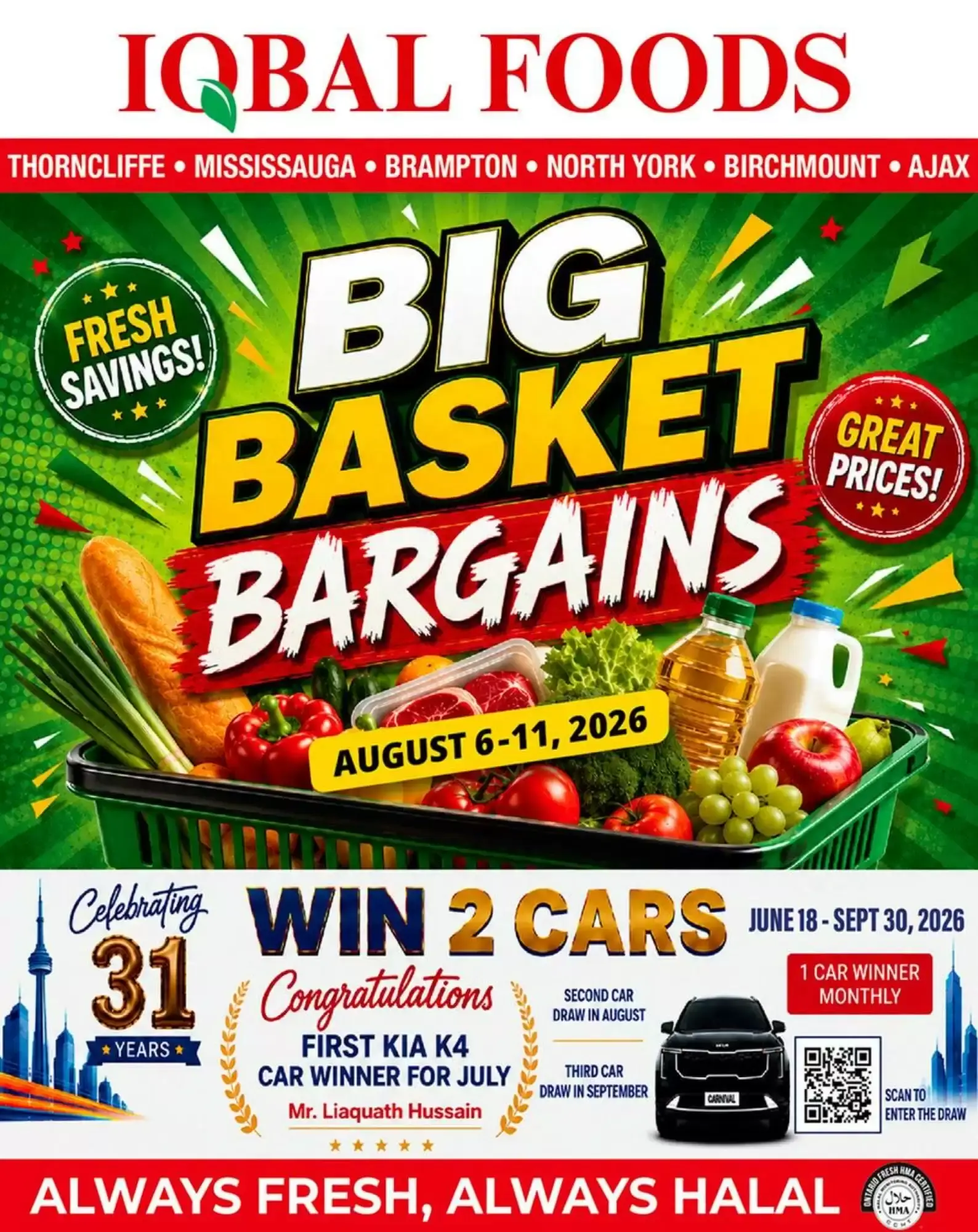 Iqbal Foods Big Basket Bargains from August 6 to August 11 2026 - flyer page 1