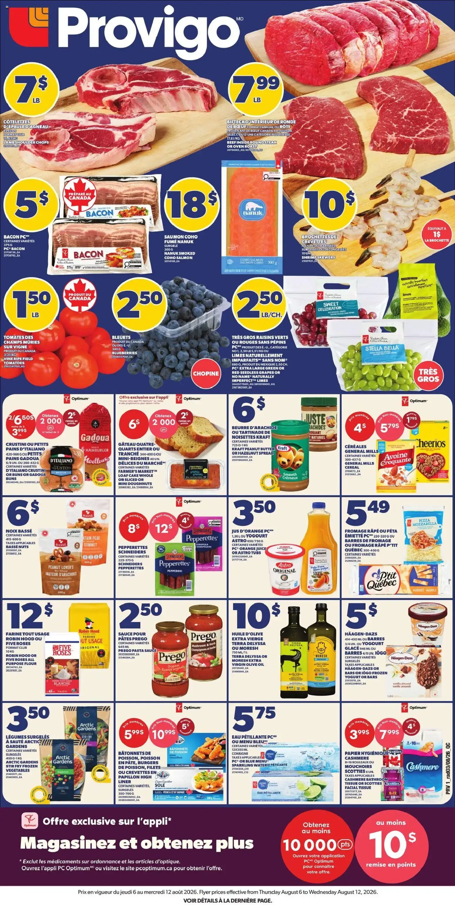 Provigo weekly flyer / circulaire from August 6 to August 12 2026 - flyer page 1