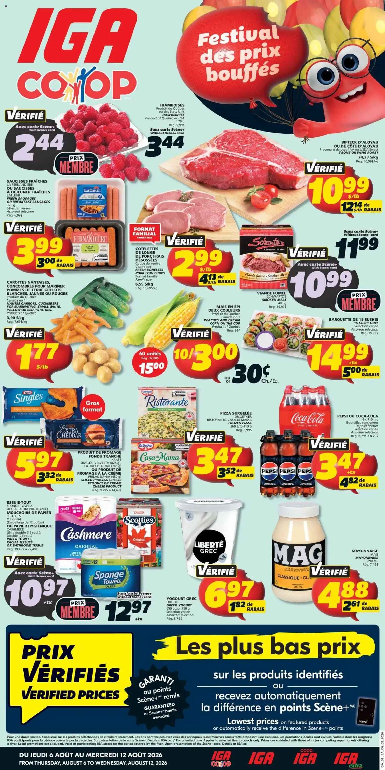 IGA weekly flyer / circulaire from August 6 to August 12 2026 - flyer page 1