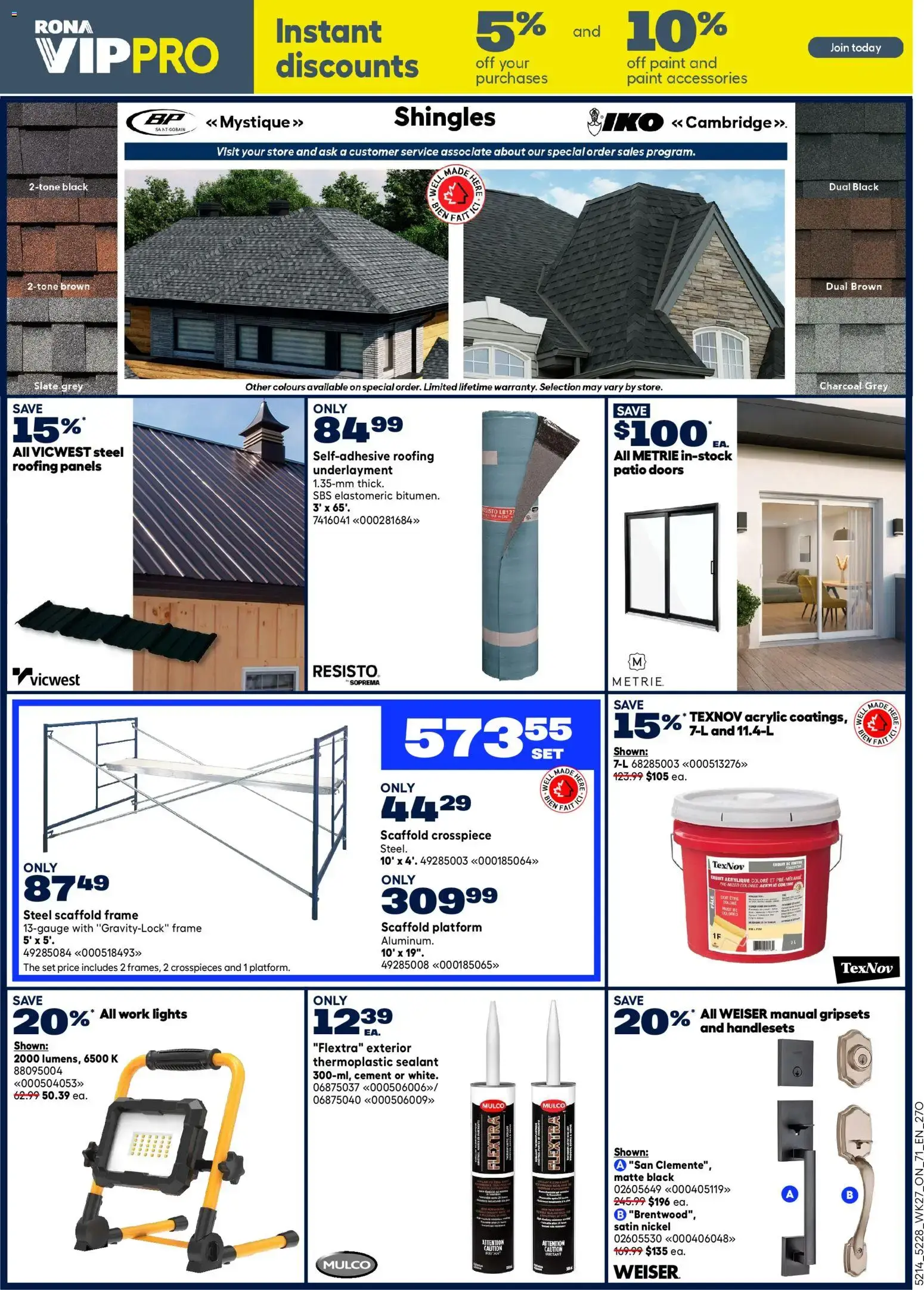 Rona weekly flyer from Jul 30, 2026 > weekly specials & deals from July 30 to August 2 2026 - flyer page 11