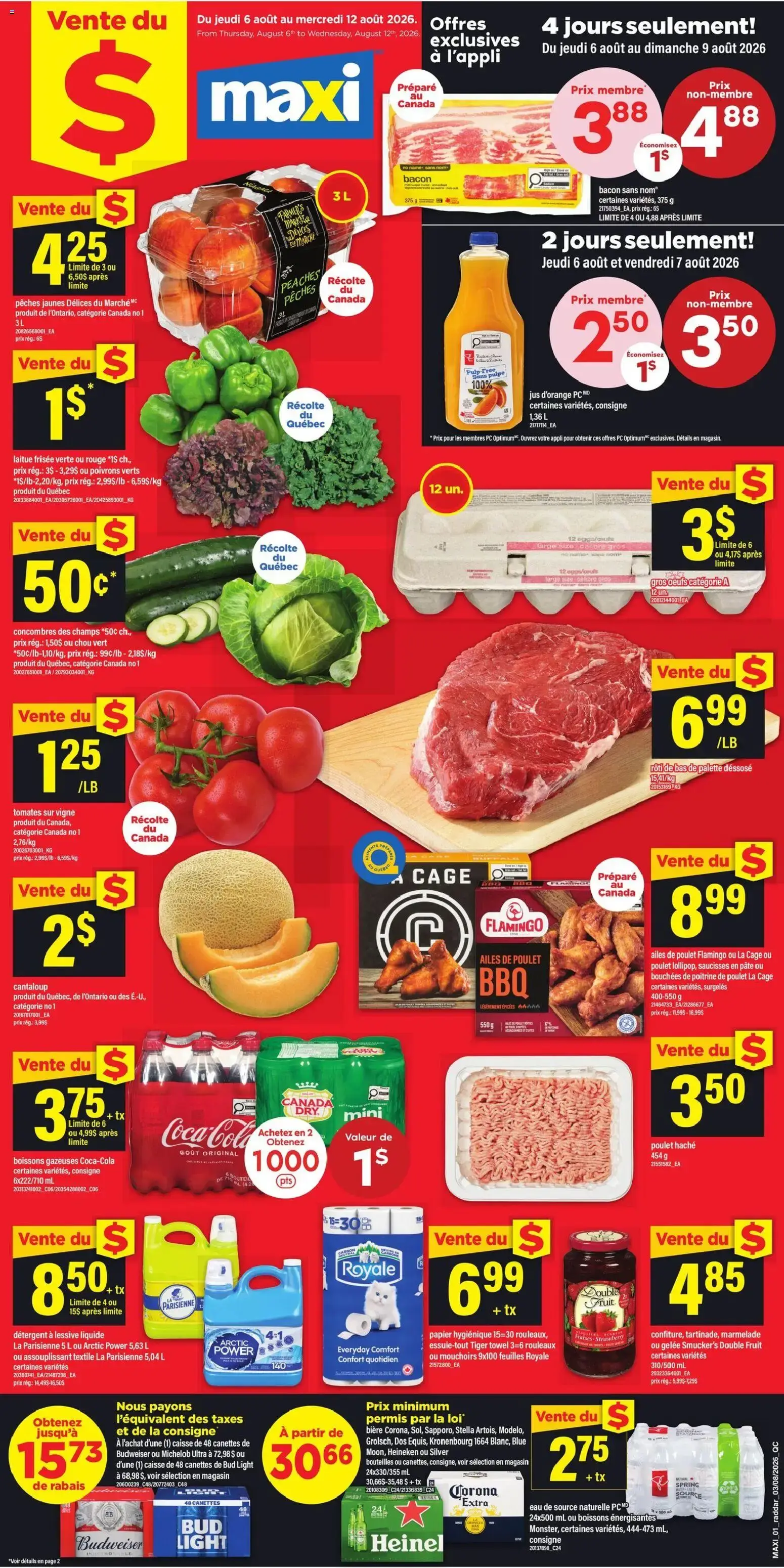 Maxi weekly flyer / circulaire from August 6 to August 12 2026 - flyer page 1