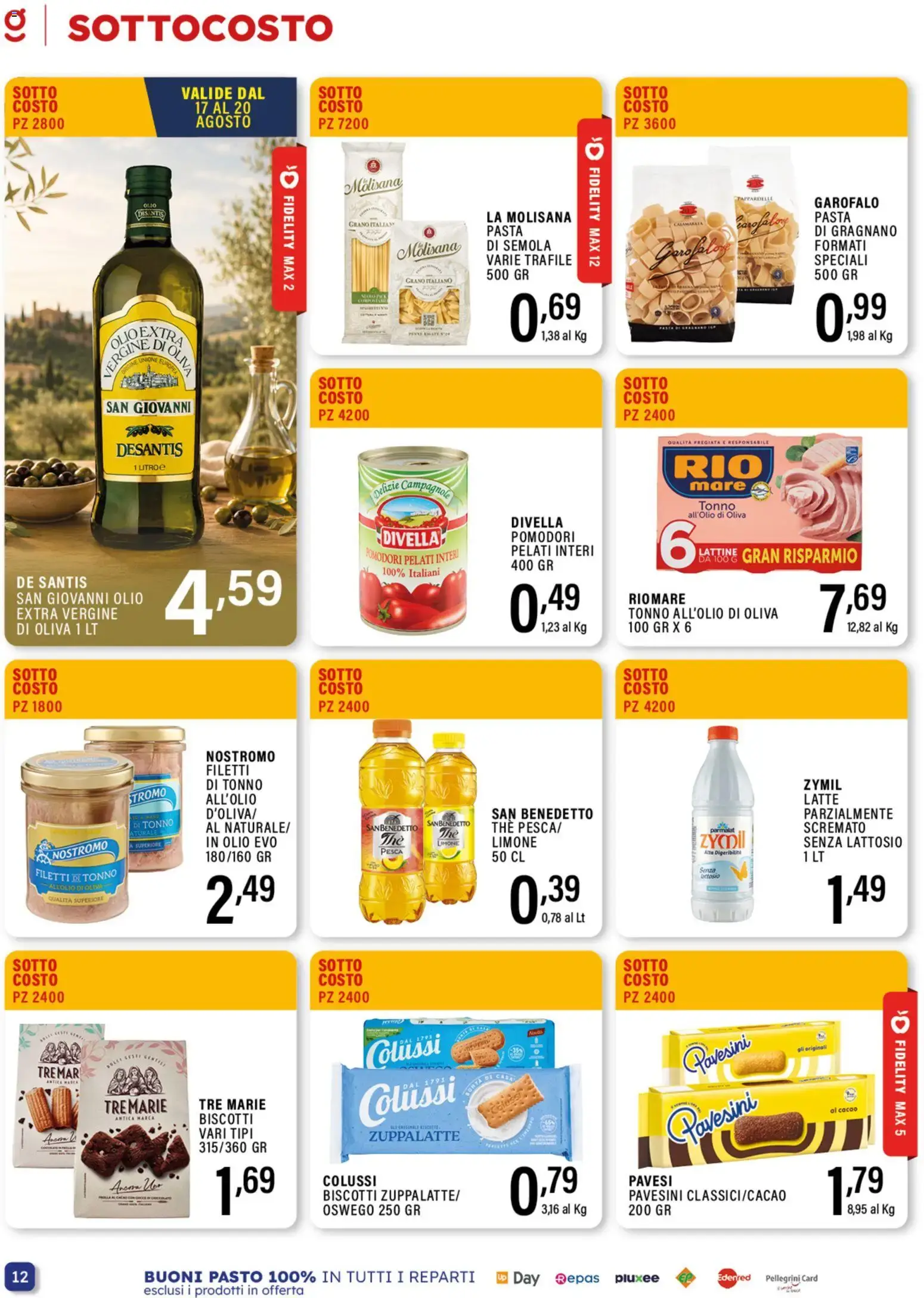 GECOP SUPERMERCATI - SOTTO COSTO FRESCHI da 10 agosto a 23 agosto di 2026 - Pagina del volantino 12