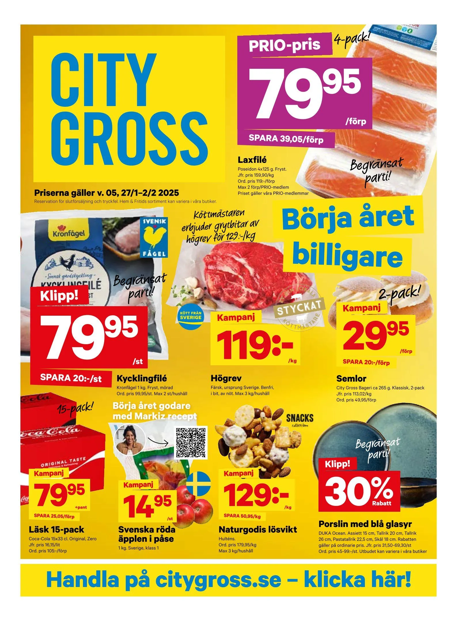 City Gross Erbjudanden från 27 januari till 2 februari 2025 - Reklamblad sidor 1