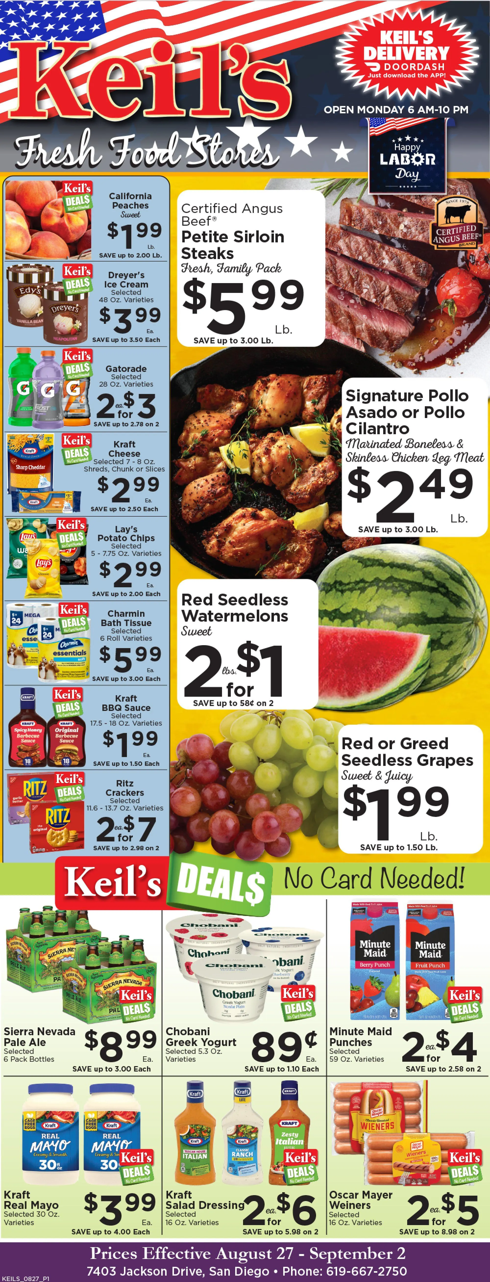 Weekly ad Keil's Fresh Food Stores Sales from August 27 to September 2 2025 - Page 1
