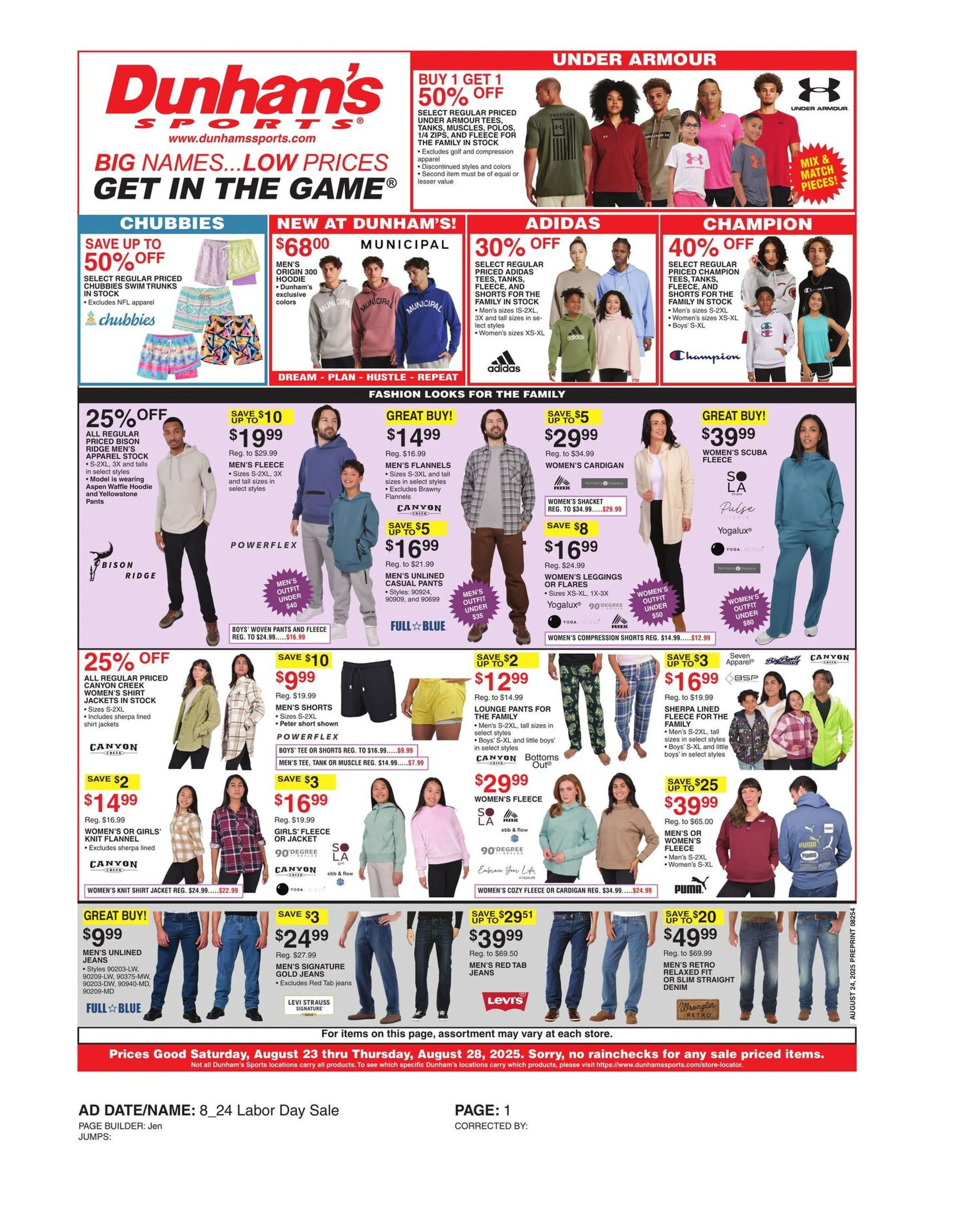 Dunham's Sports Sales - August 23 August 28 2025
