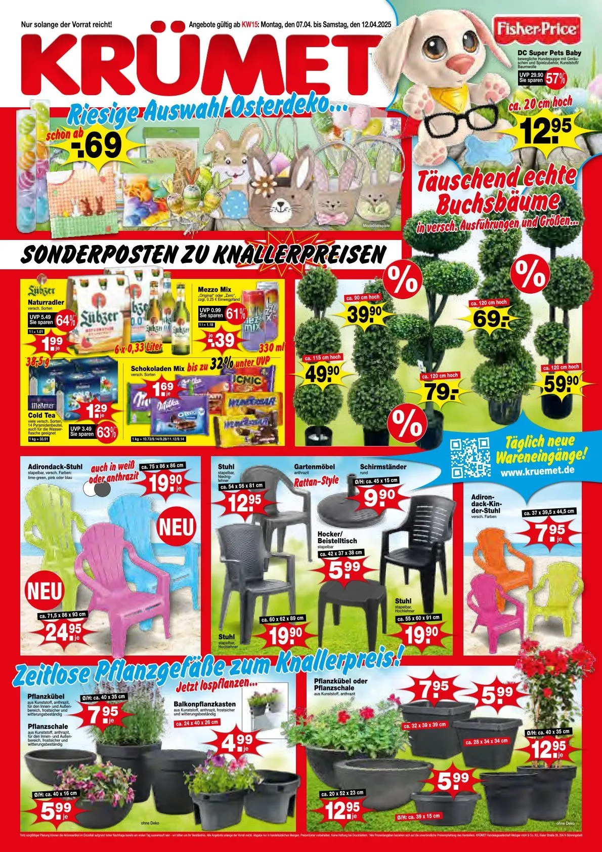 Krümet Sonderposten Angebote von 7. April bis 12. April 2025 - Prospekt seite 