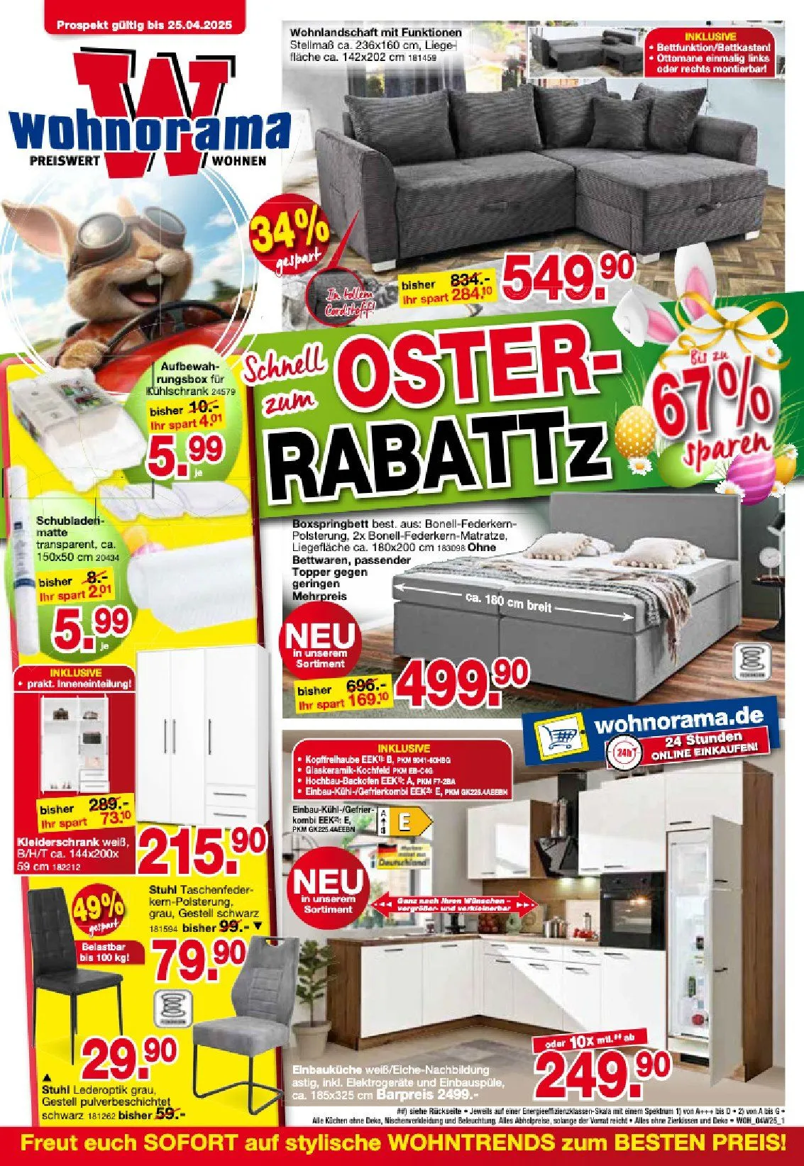 Wohnorama Angebote von 1. April bis 25. April 2025 - Prospekt seite 