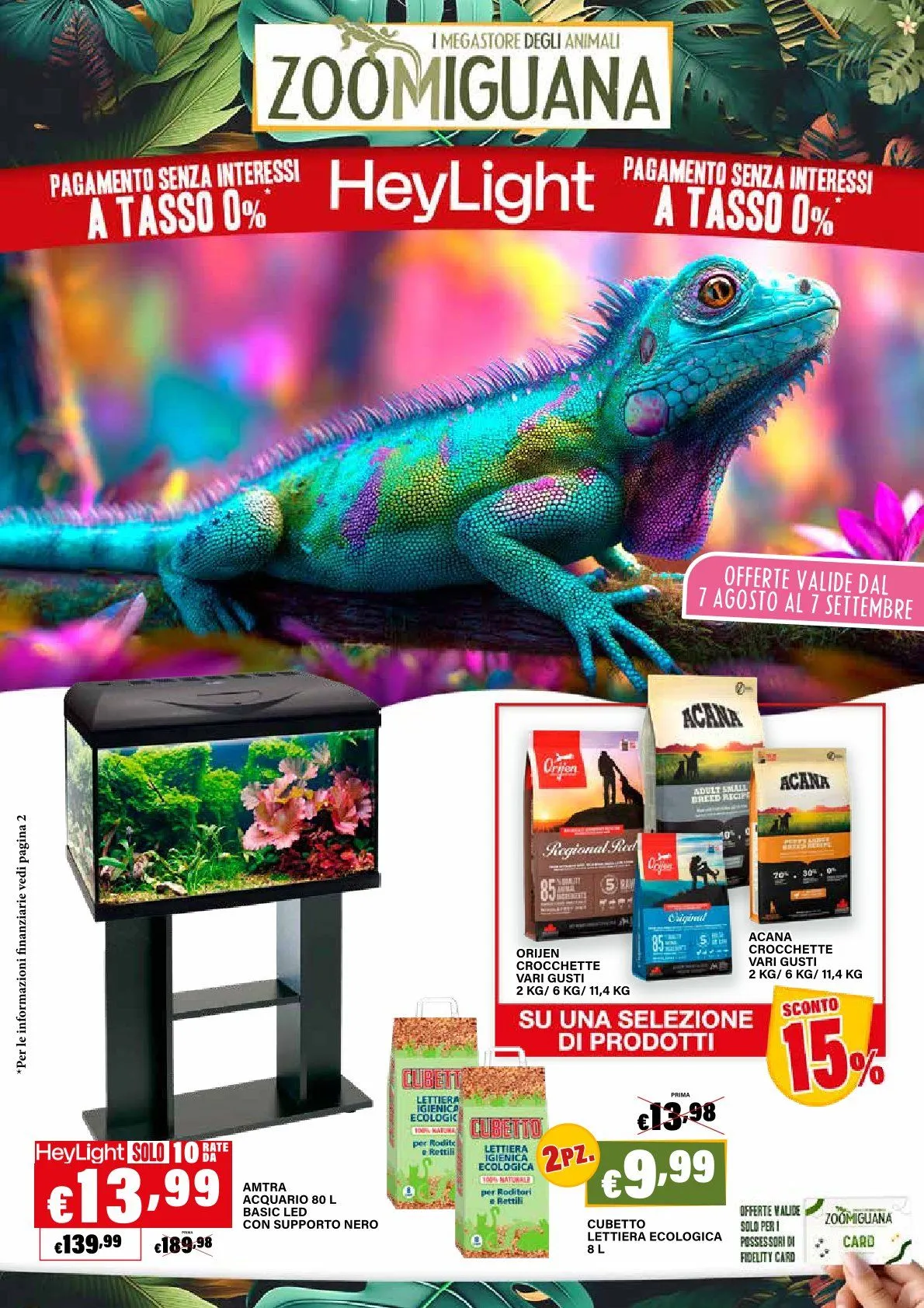 Volantini Zoomiguana - 7 agosto 7 settembre 2025
