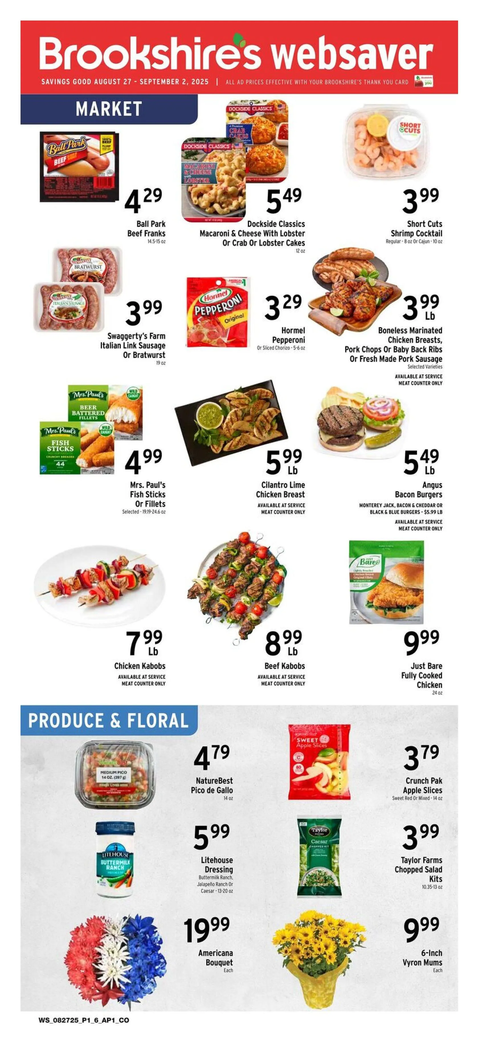 Weekly ad  Brookshires Sales from August 27 to September 2 2025 - Page 1
