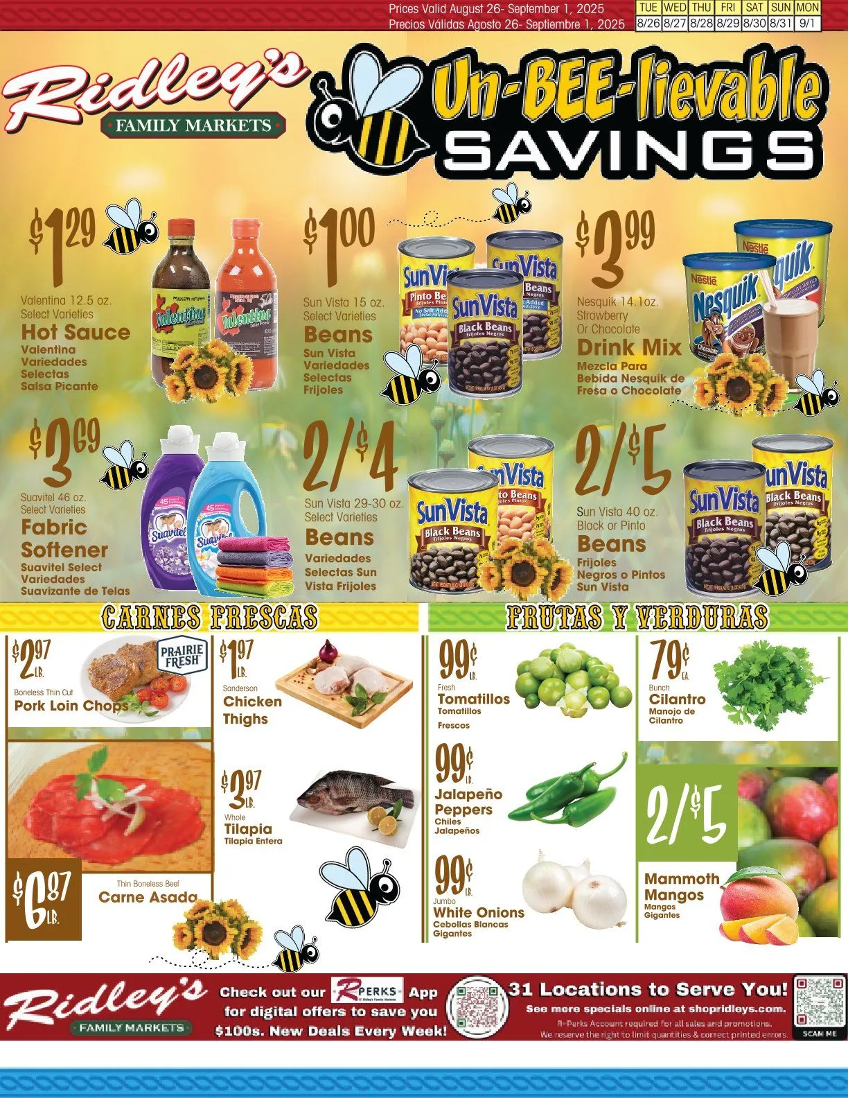 Weekly ad  Ridley's Family Markets Sales from August 26 to September 1 2025 - Page 1
