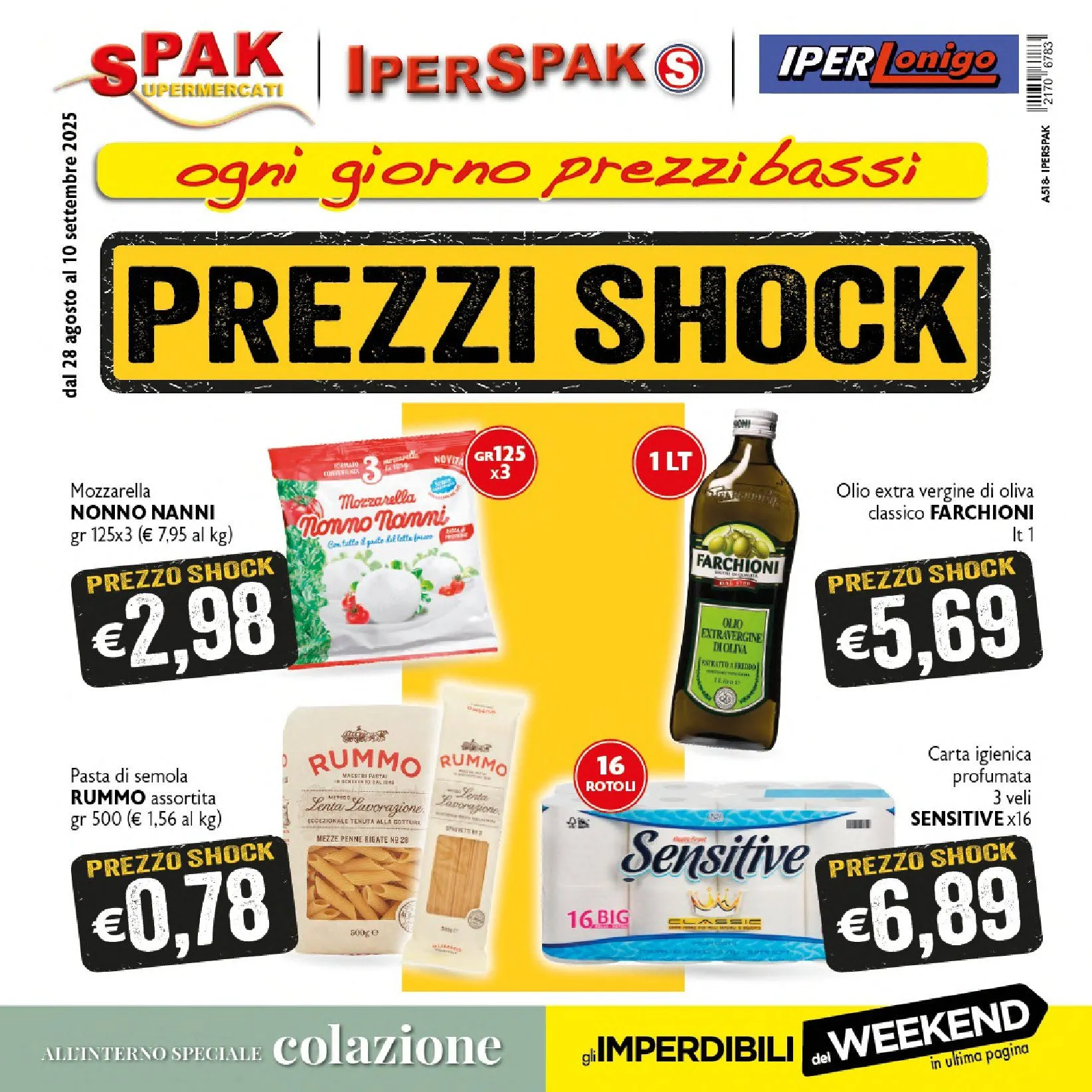 Volantini Spak Supermercati da 28 agosto a 10 settembre di 2025 - Pagina del volantino 1
