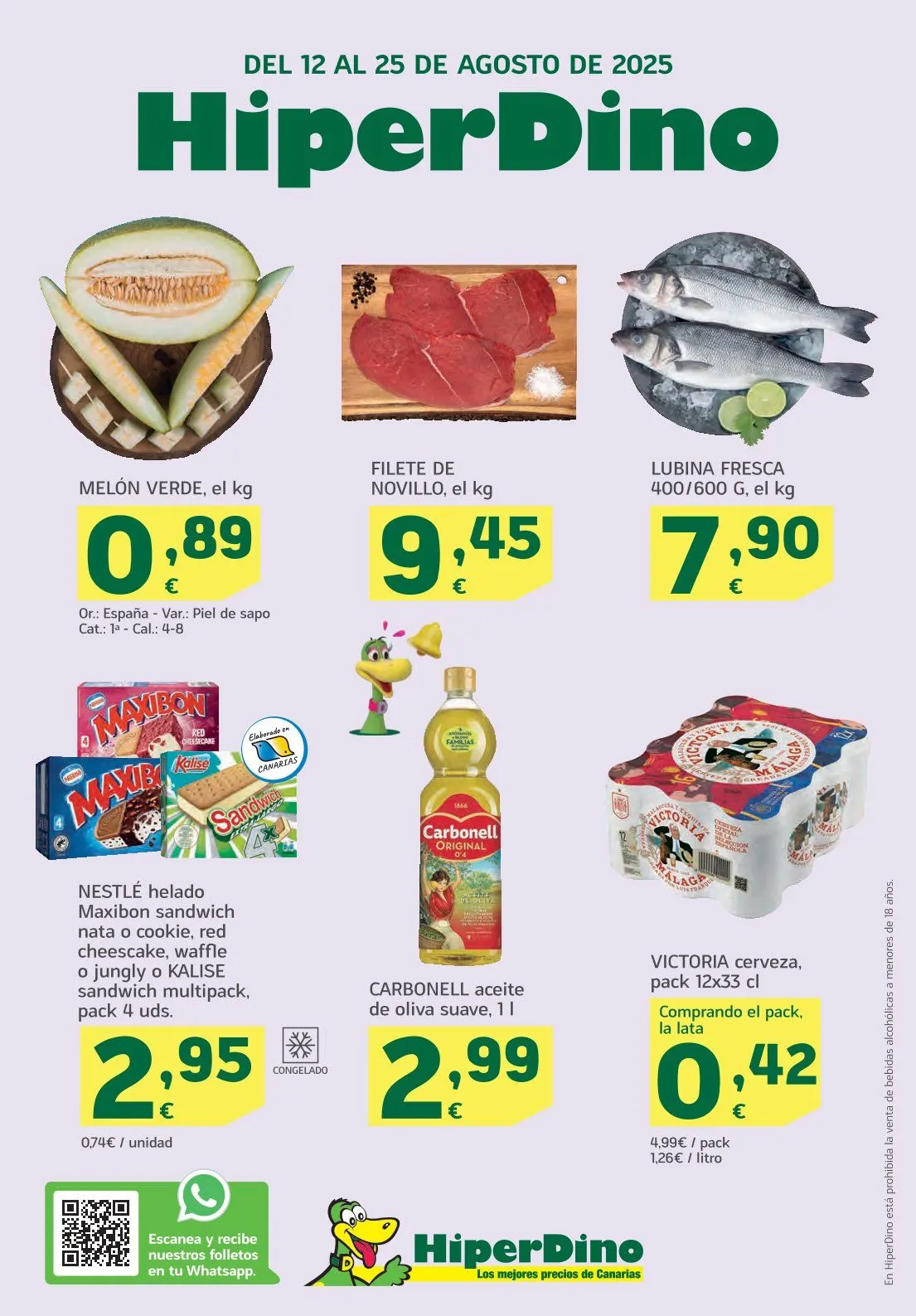 Catálogo de  HiperDino Ofertas  12 de agosto al 25 de agosto 2025 - Página 1