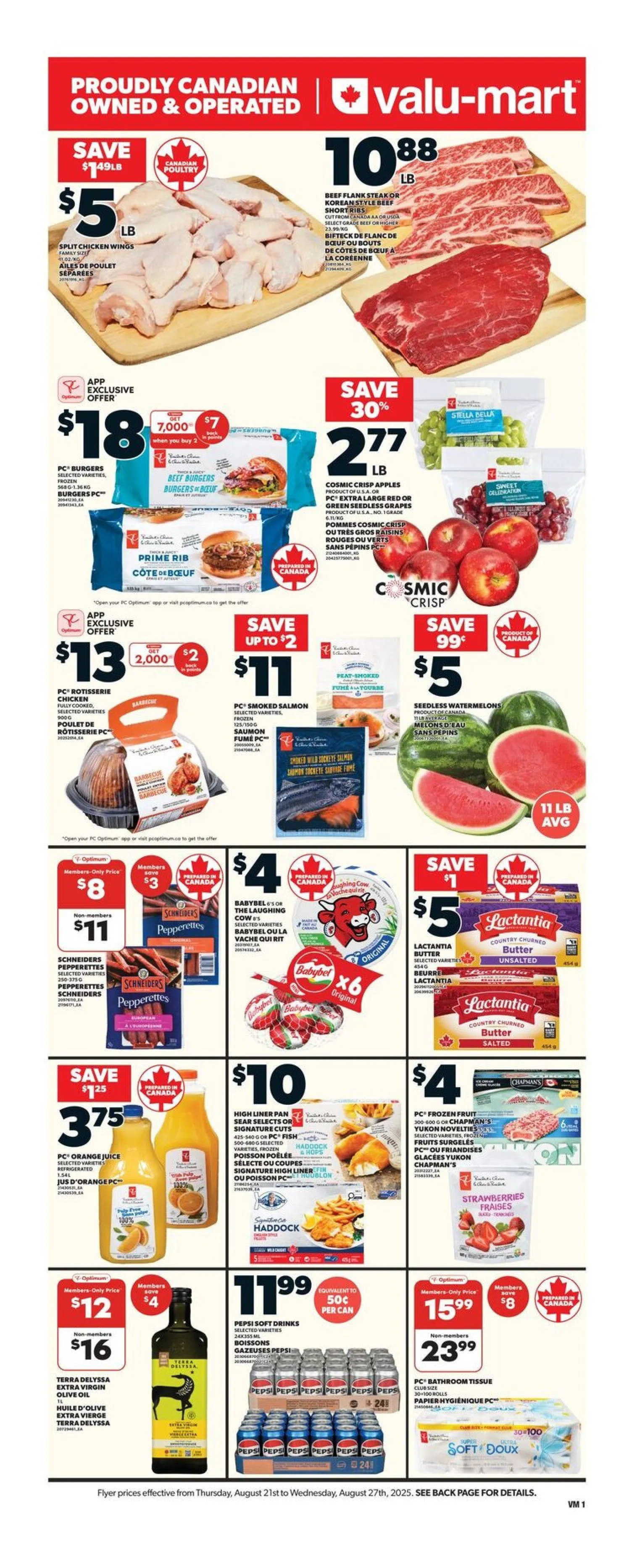 Valu Mart Sales from August 21 to August 27 2025 - flyer page 1