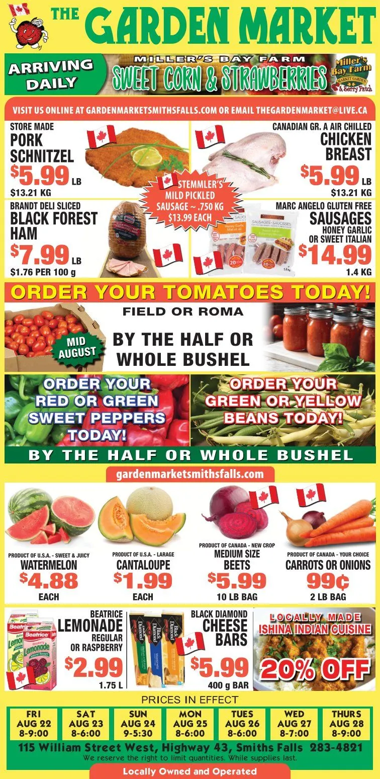 The Garden Market weekly flyer  from August 22 to August 28 2025 - flyer page 1