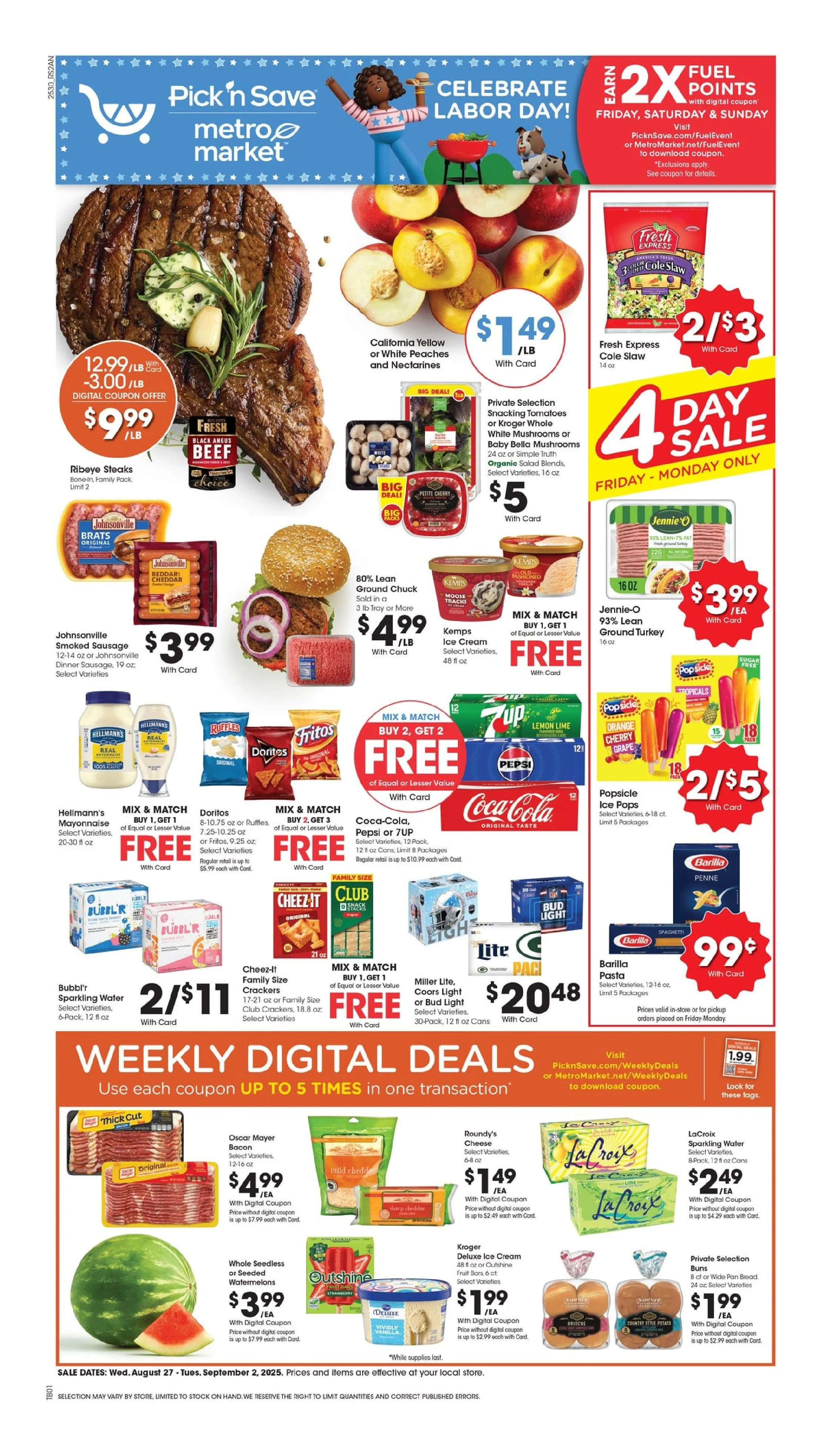 Weekly ad Metro Market Sales from August 27 to September 2 2025 - Page 1