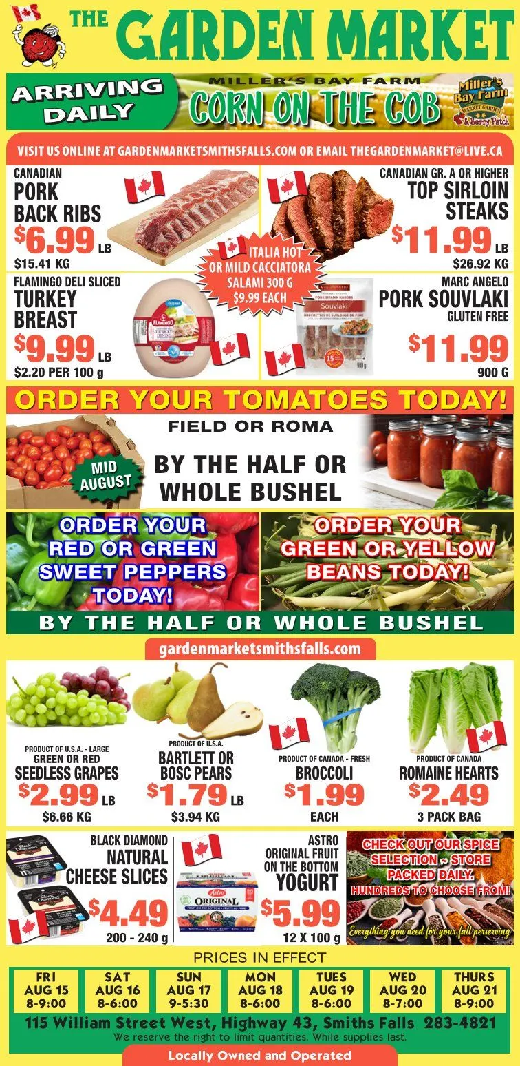 The Garden Market flyers from August 15 to August 21 2025 - flyer page 1