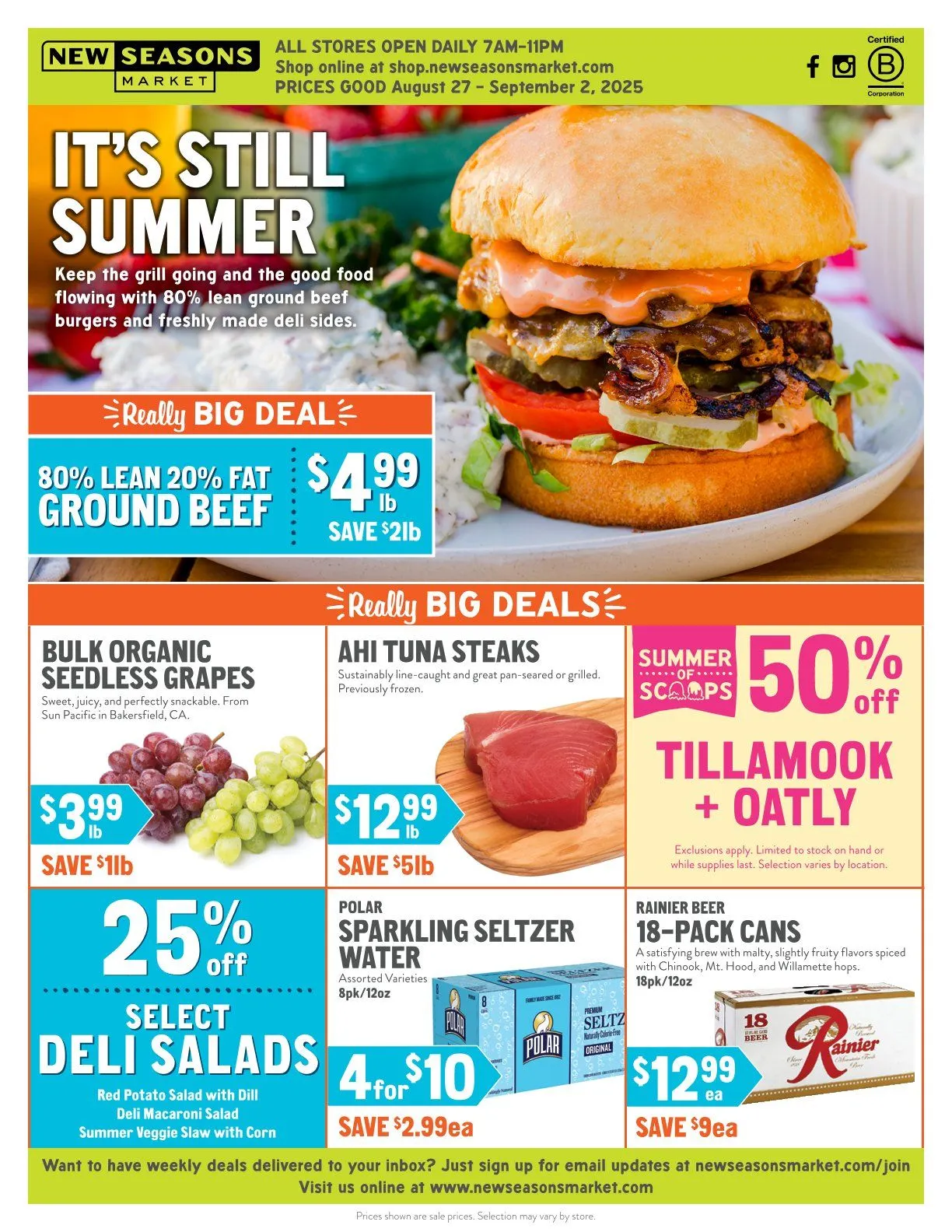 Weekly ad New Seasons Market Sales from August 27 to September 2 2025 - Page 1
