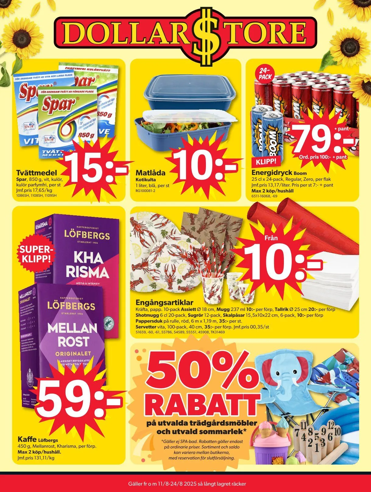 DollarStore erbjudanden  från 11 augusti till 24 augusti 2025 - Reklamblad sidor 