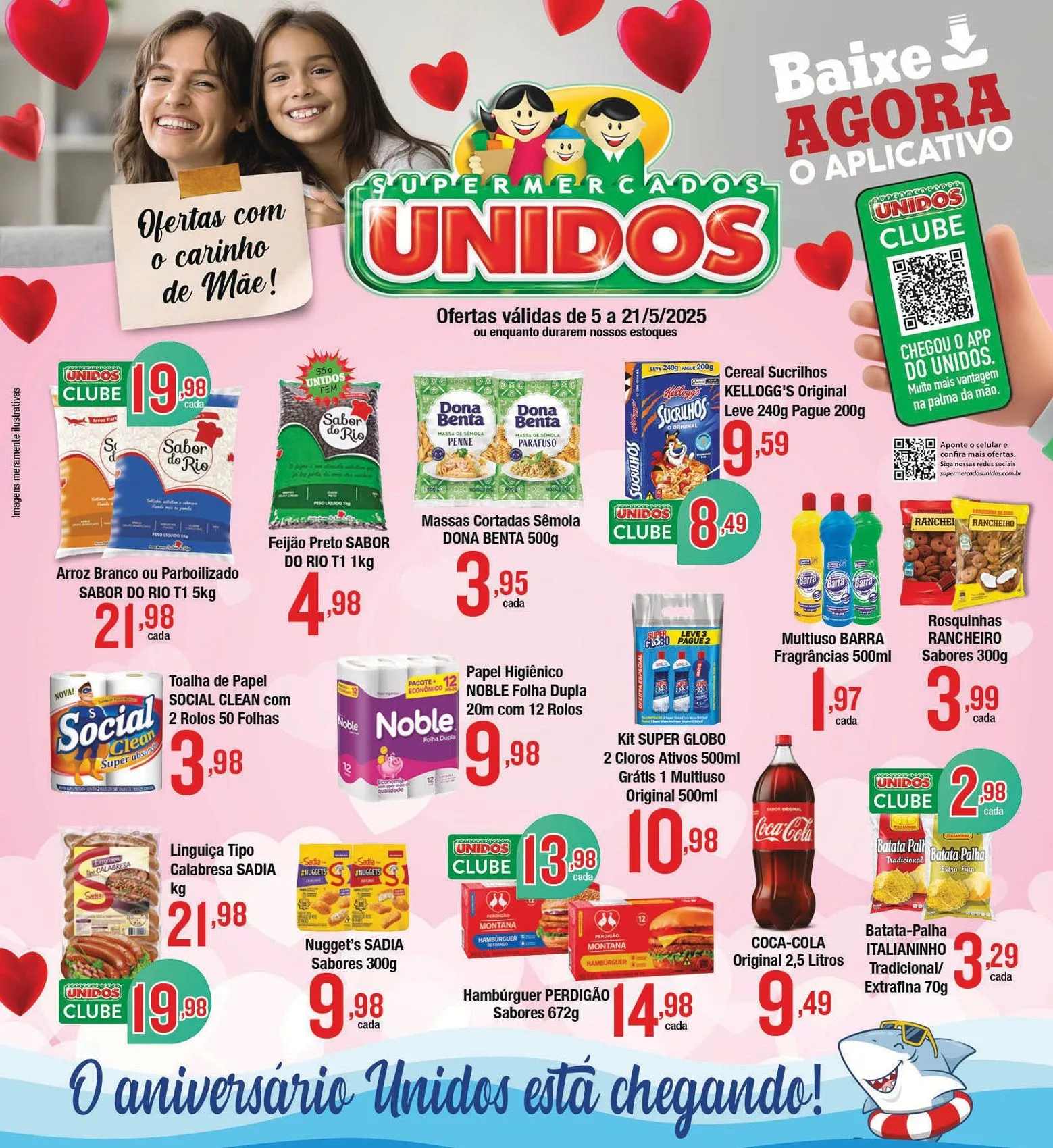 Encarte de Unidos Supermercados  Folhetos  5 de maio até 26 de maio 2025 - Pagina 1