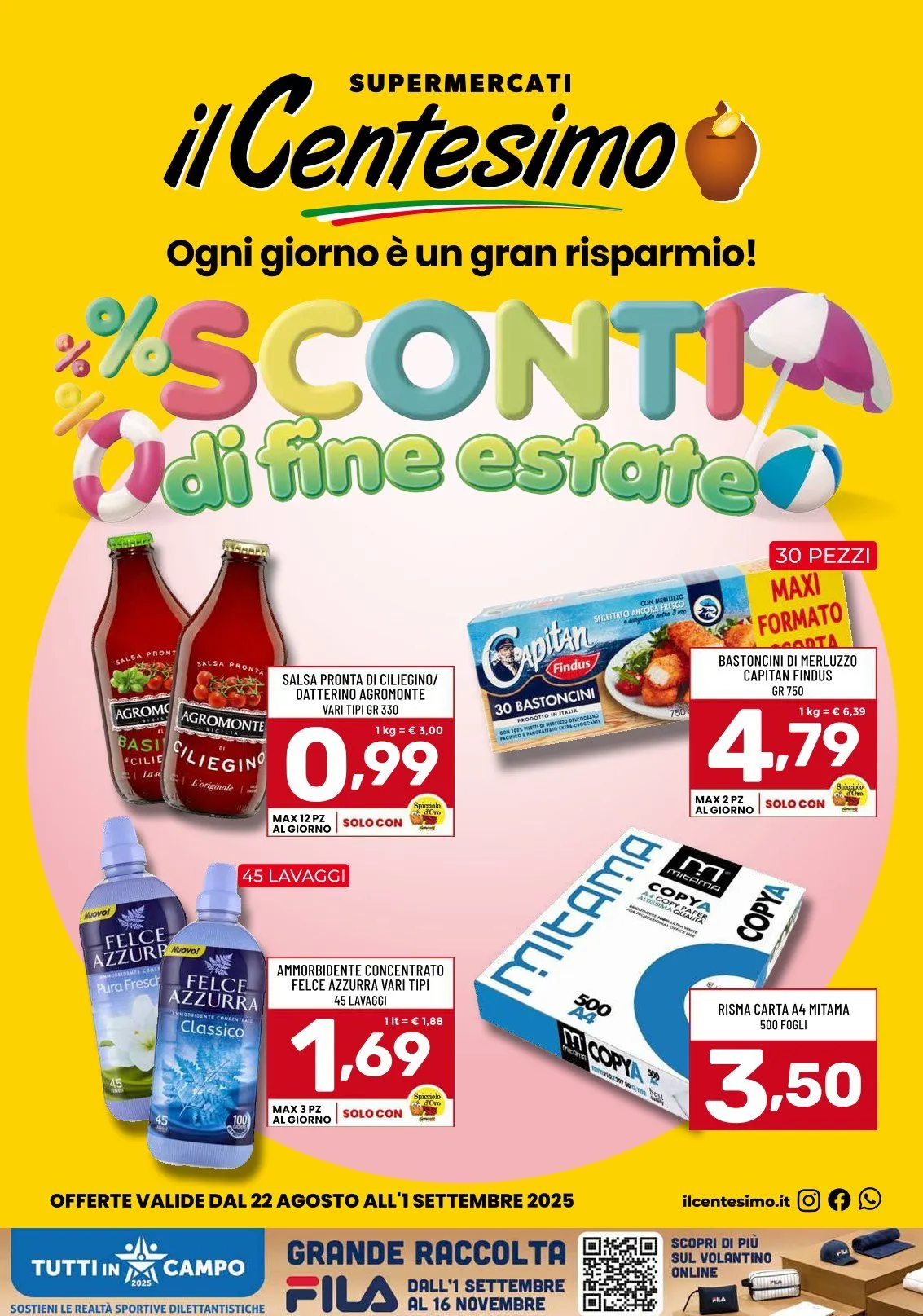 Volantini Il Centesimo da 22 agosto a 1 settembre di 2025 - Pagina del volantino 1
