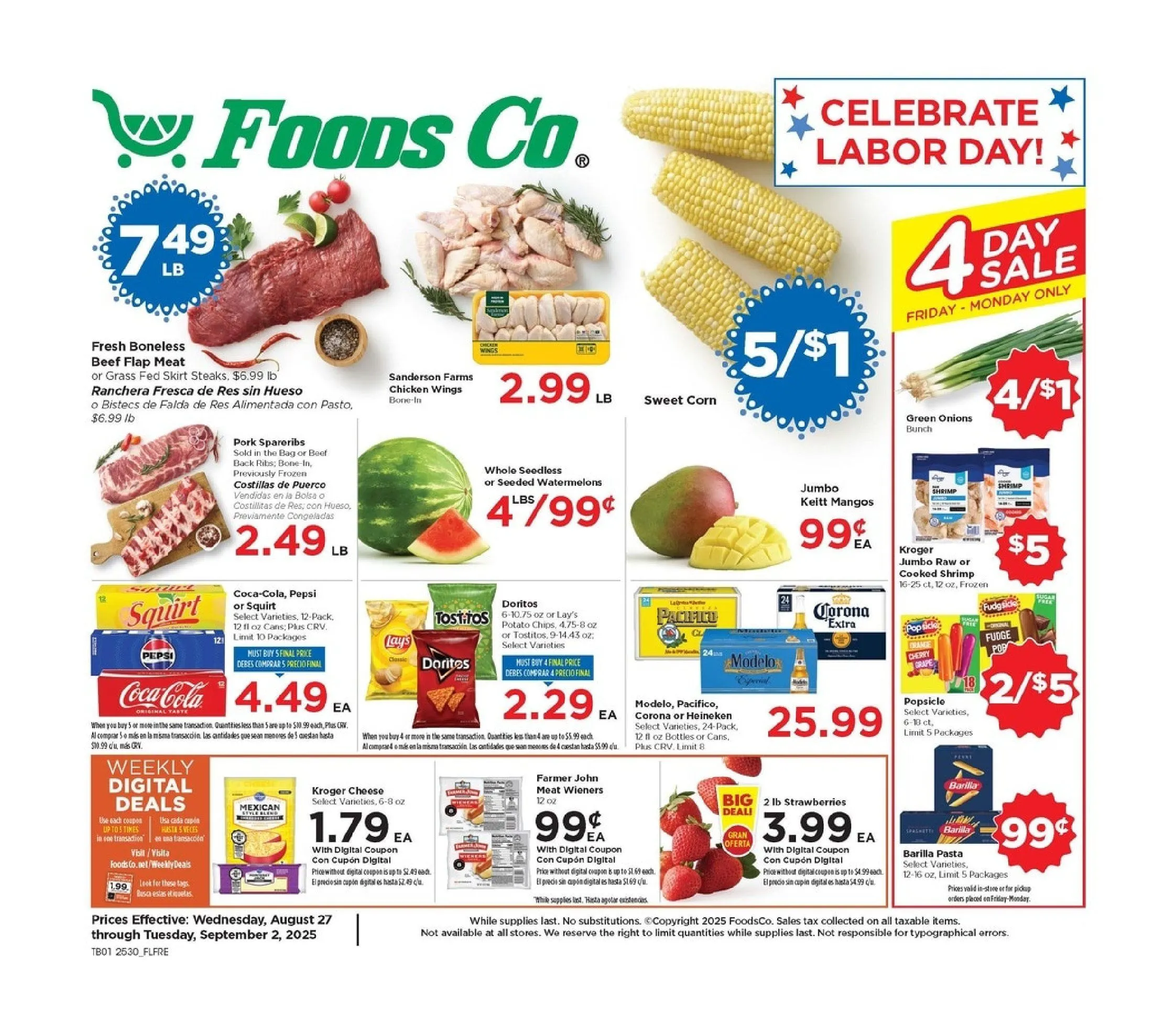 Weekly ad Foods Co. Sales from August 27 to September 2 2025 - Page 1