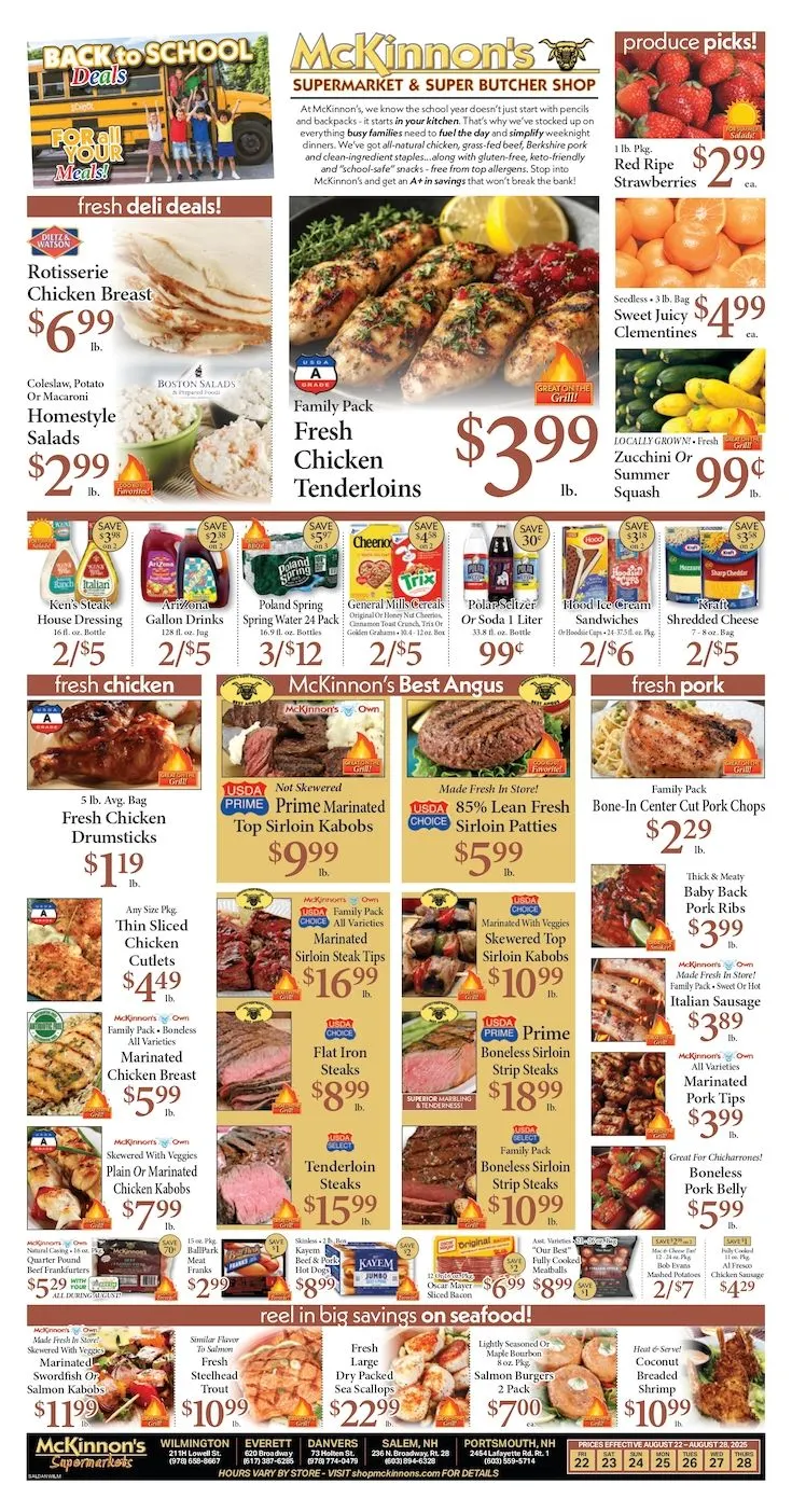 Weekly ad McKinnon's Supermarkets Sales from August 22 to August 28 2025 - Page 1