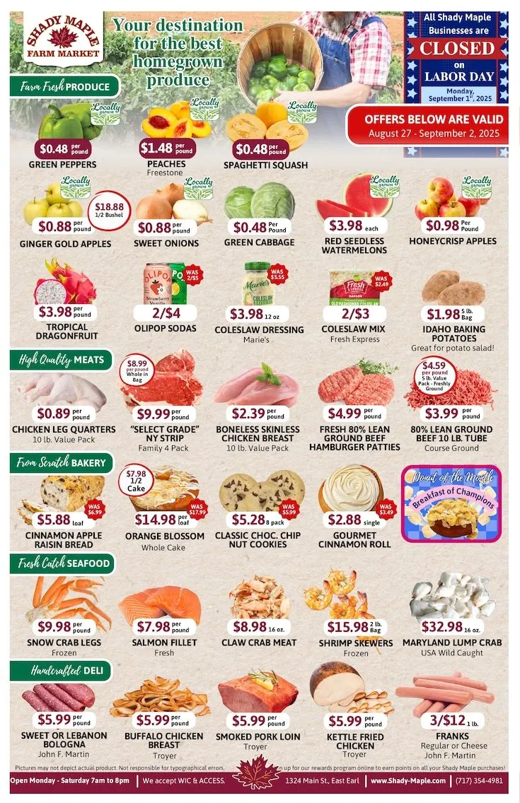 Weekly ad Shady Maple Sales from August 27 to September 2 2025 - Page 1