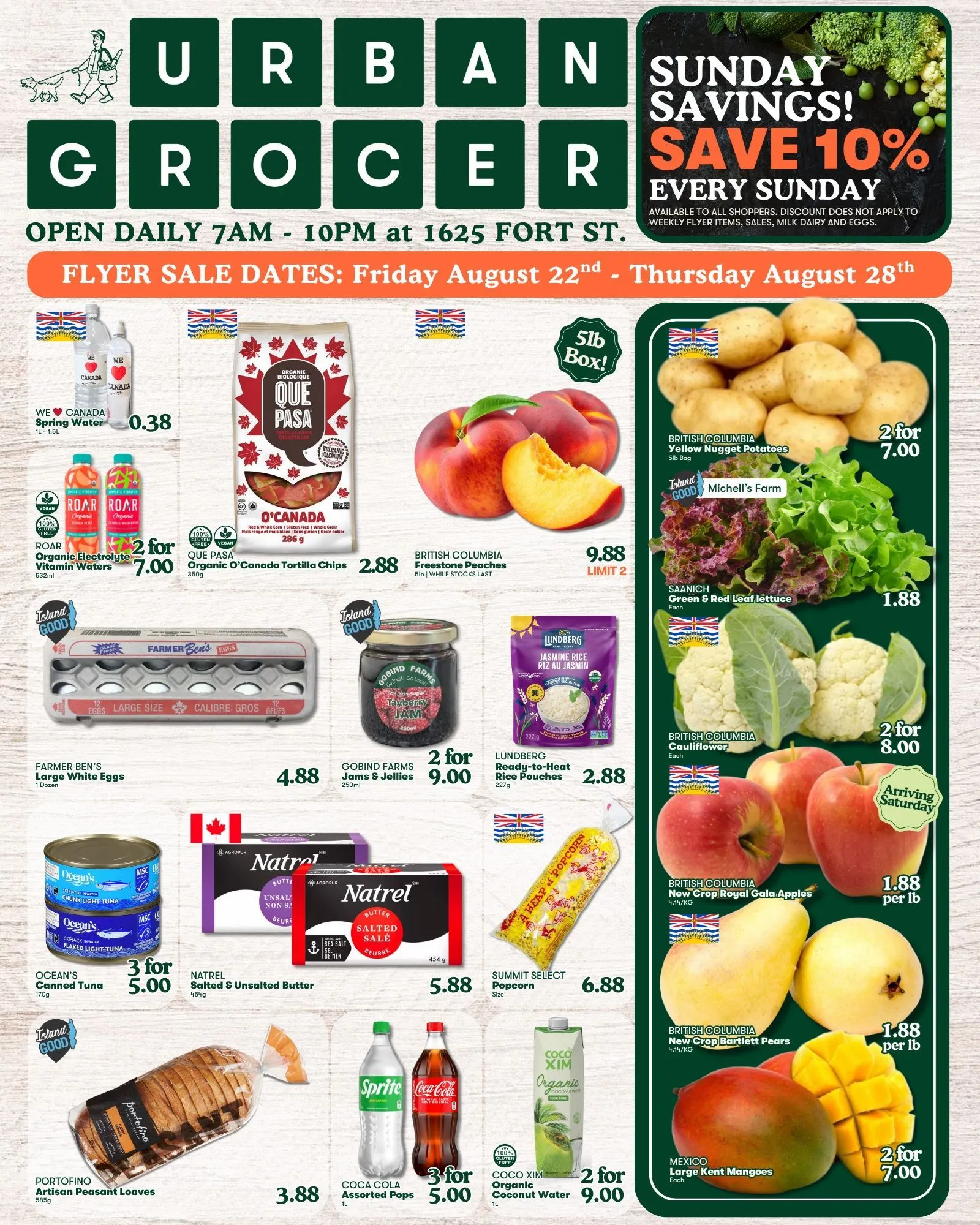 Urban Grocer Sales from August 22 to August 28 2025 - flyer page 1