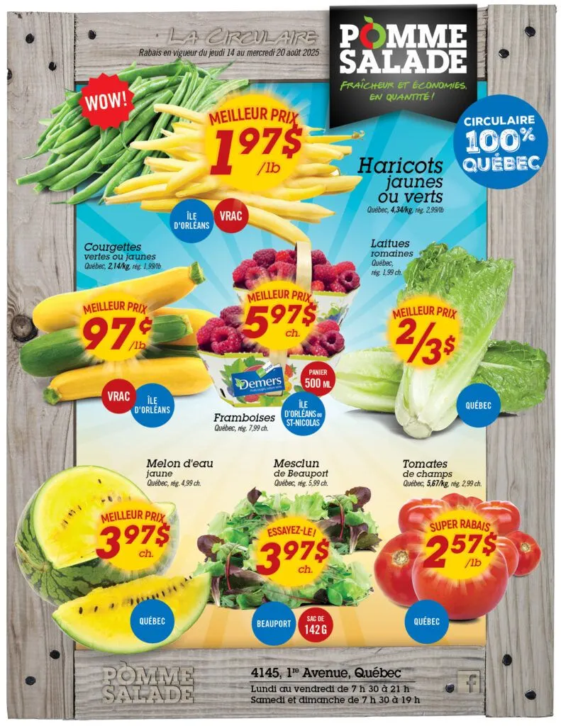Pomme Salade flyers from August 14 to August 20 2025 - flyer page 1
