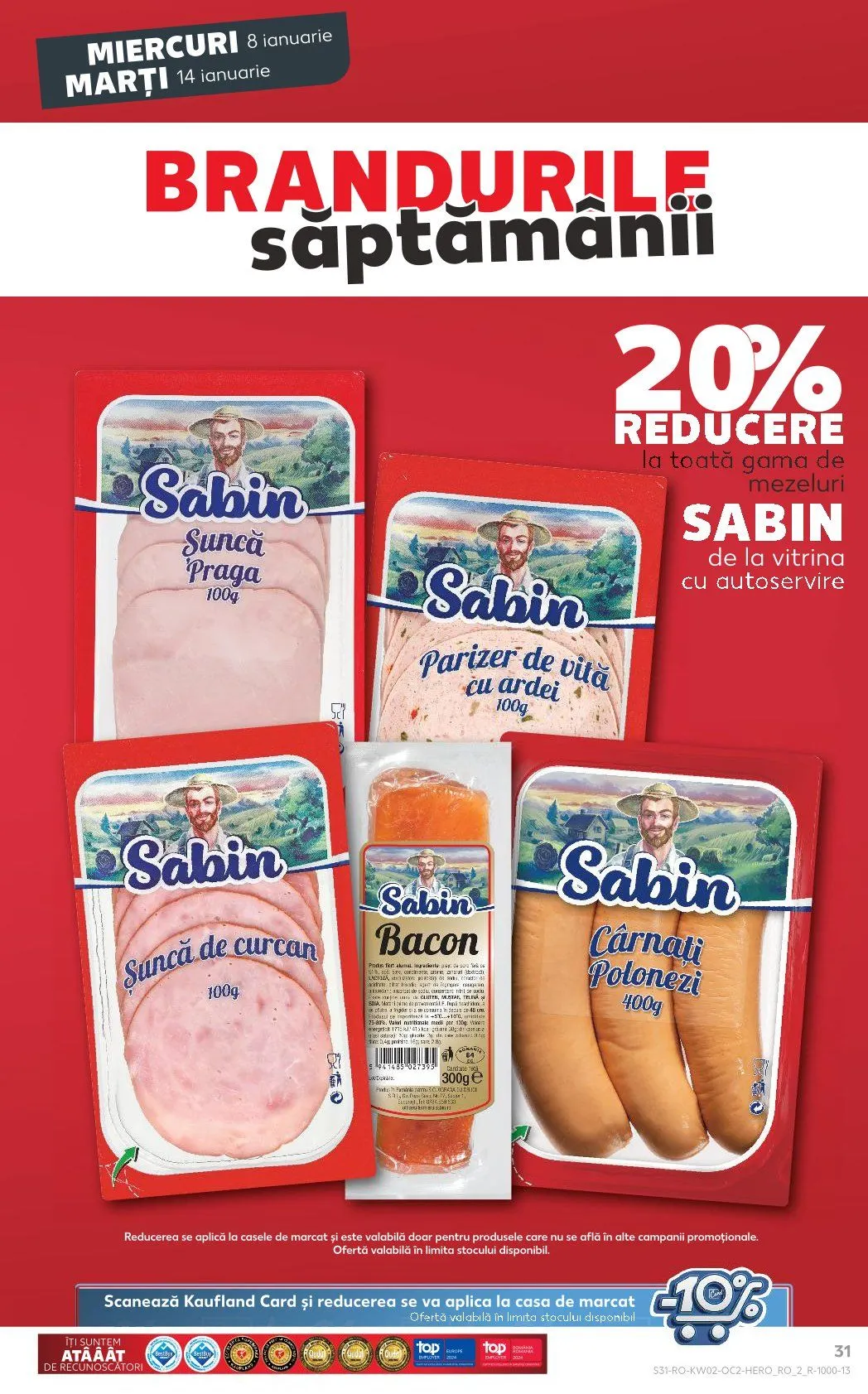Catalog Kaufland  oferte  de la 8 ianuarie până la 12 ianuarie 2025 - Revista Pagina 31