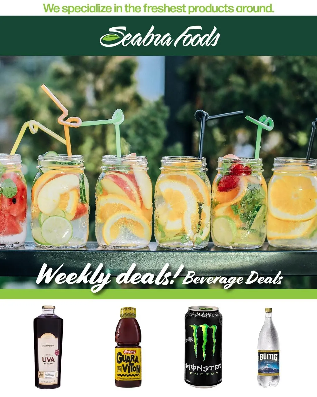 Weekly ad Seabra Foods Beverage Deals from August 28 to September 12 2025 - Page 1