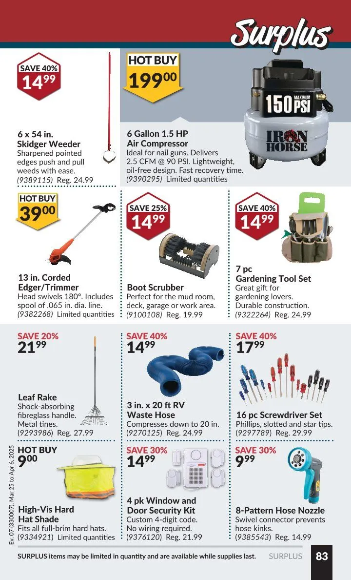 Princess Auto Sales from March 25 to April 6 2025 - flyer page 90