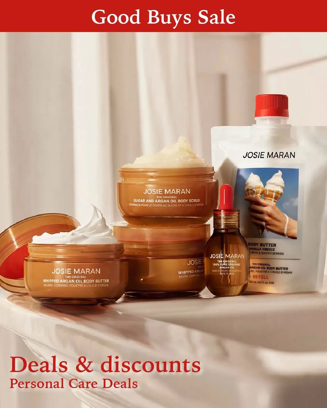 Weekly ad Josie Maran Personal Care Deals from August 26 to September 10 2025 - Page 1