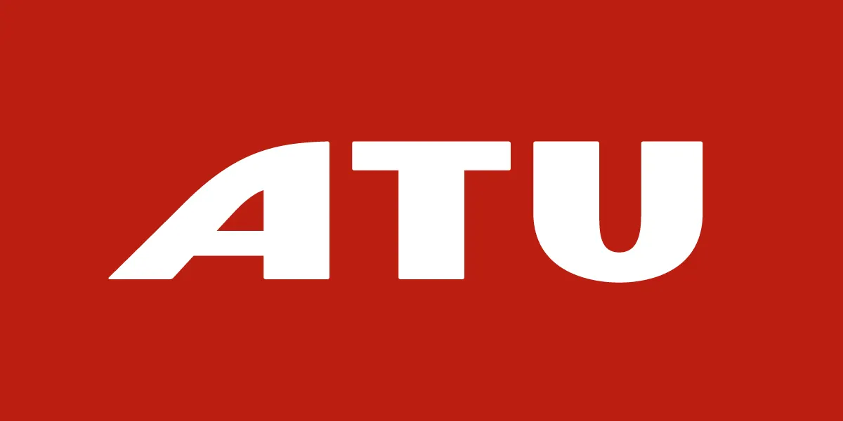 A.T.U logo die aktuell Flugblatt