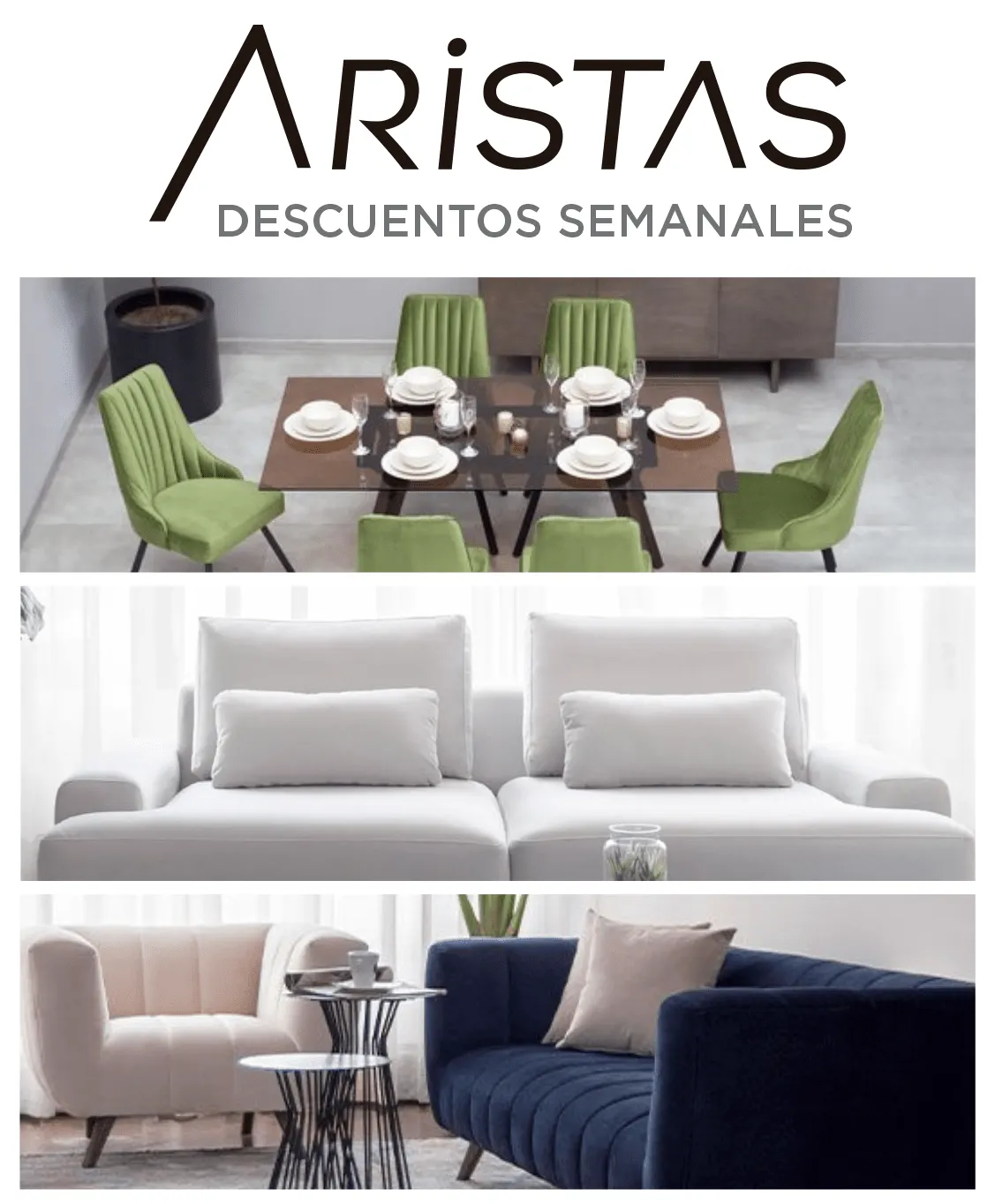 Catalogo de Aristas ofertas muebles comedor y sala 26 de octubre al 3 de noviembre 2024 - Pag 1