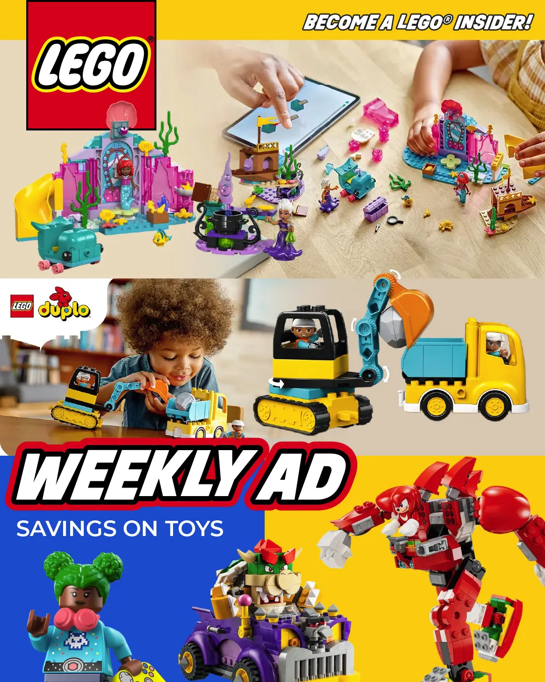 LEGO savings on toys. - August 29 September 13 2025