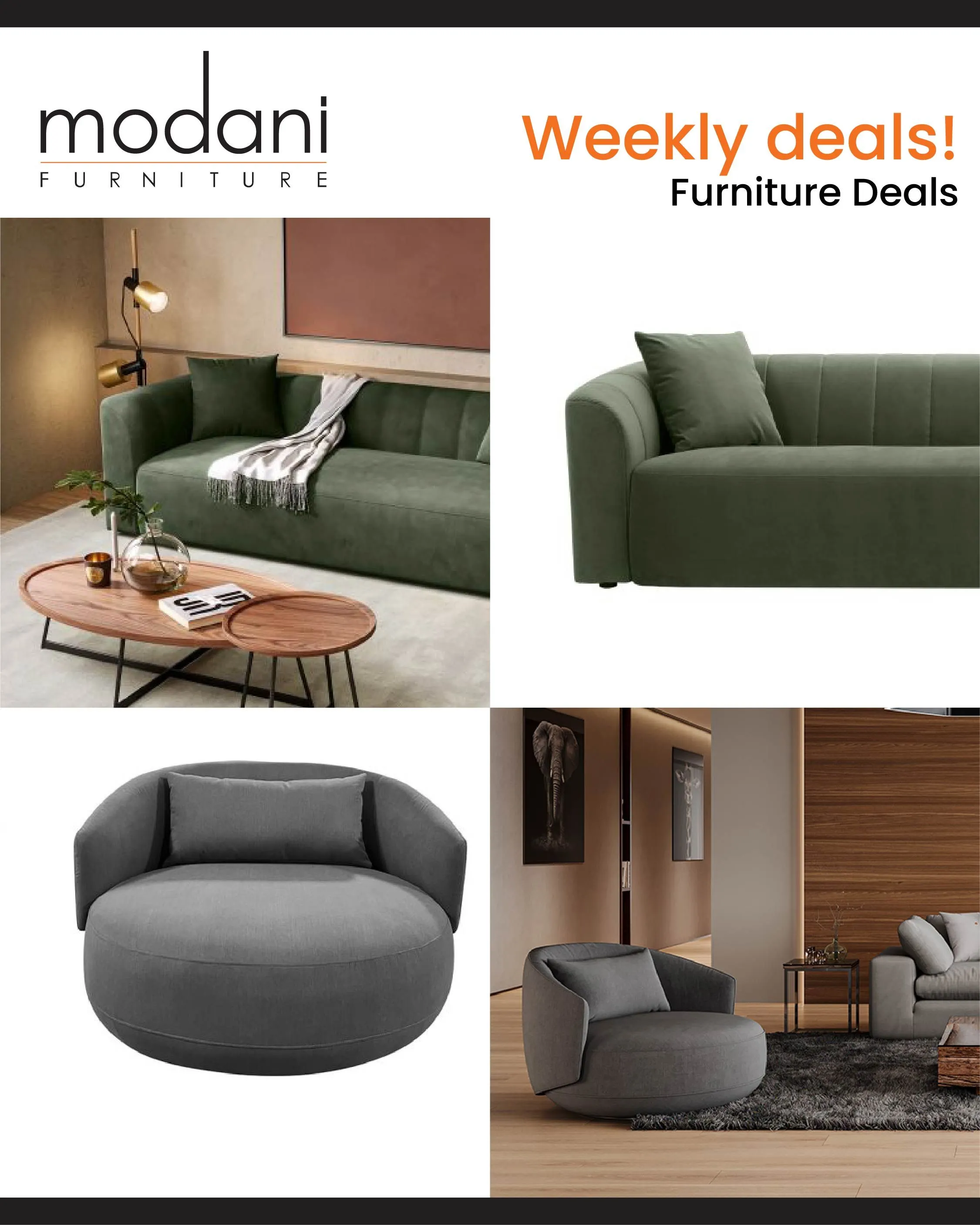 Weekly ad Modani Furniture Deals from January 14 to January 29 2025 - Page 