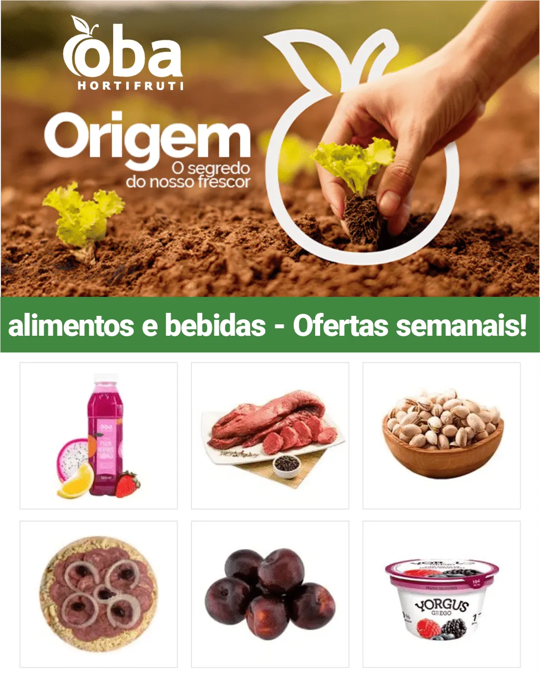 Encarte de Oba Hortifruti Ofertas 1 de abril até 16 de abril 2025 - Pagina 1