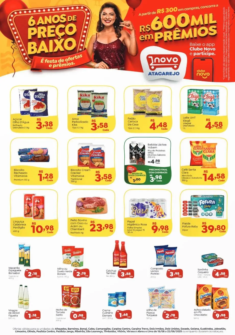 Folhetos Novo Atacarejo - 18 de agosto 22 de agosto 2025