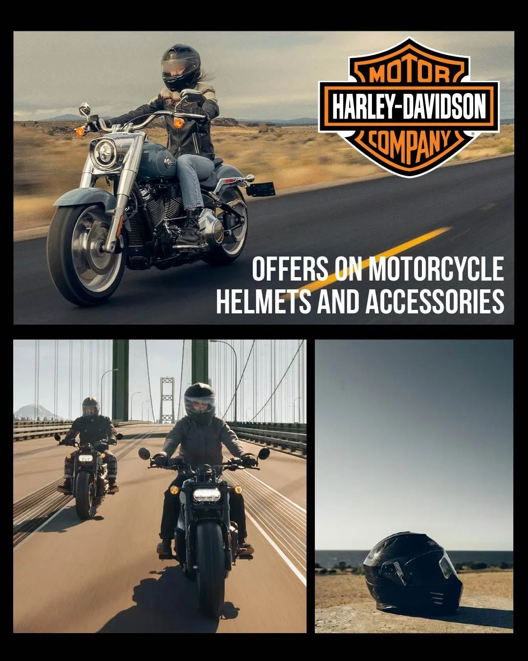 Offers on motorcycle helmets and accessories. - 4 August 9 August 2024