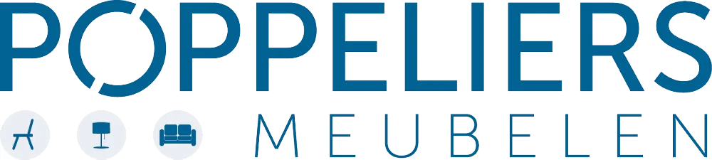Poppeliers Meubelen logo in de folder van deze week