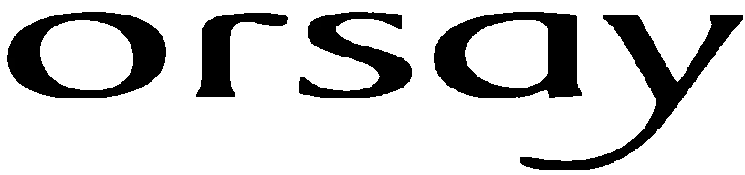 Orsay logo die aktuell Flugblatt