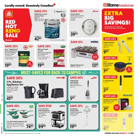 Home Hardware flyers from August 14 to August 27 2025 - flyer page 1