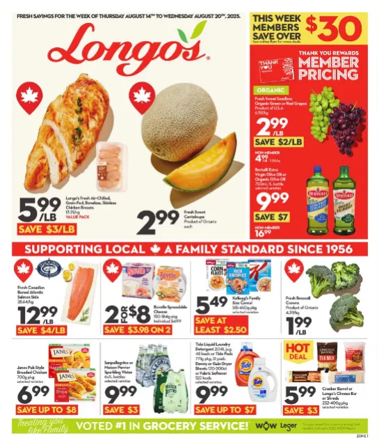 Longo's Sales from August 14 to August 20 2025 - flyer page 1
