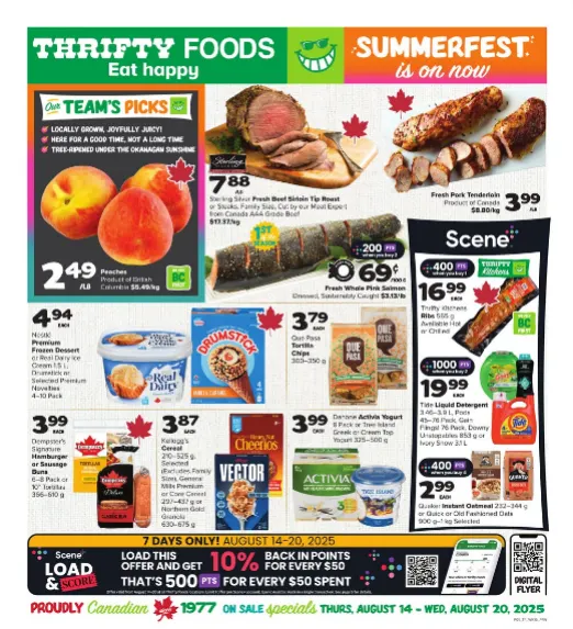 Thrifty Foods flyers  from August 14 to August 20 2025 - flyer page 1