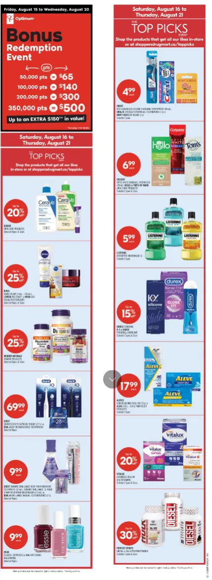 Shoppers Drug Mart Sales from August 16 to August 21 2025 - flyer page 1