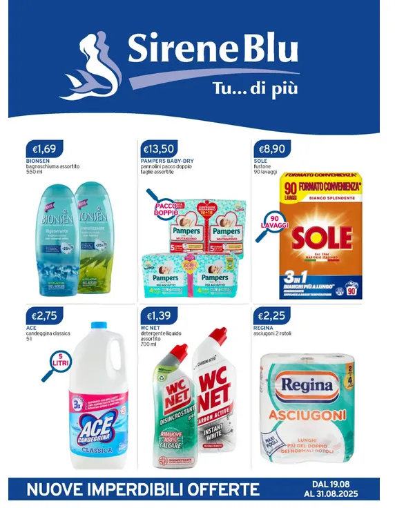 Volantini Sirene Blu da 19 agosto a 31 agosto di 2025 - Pagina del volantino 1