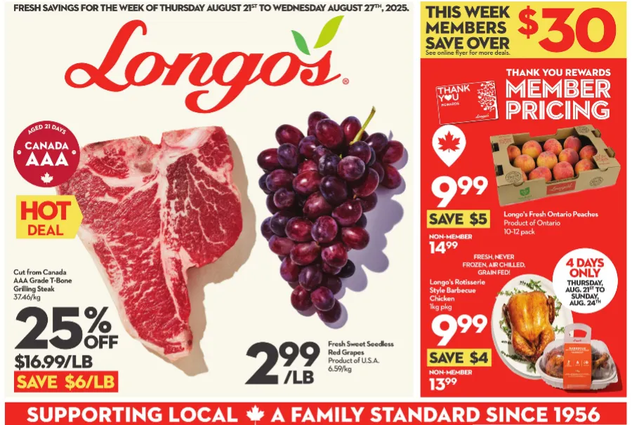 Longo's flyers from August 21 to August 27 2025 - flyer page 1
