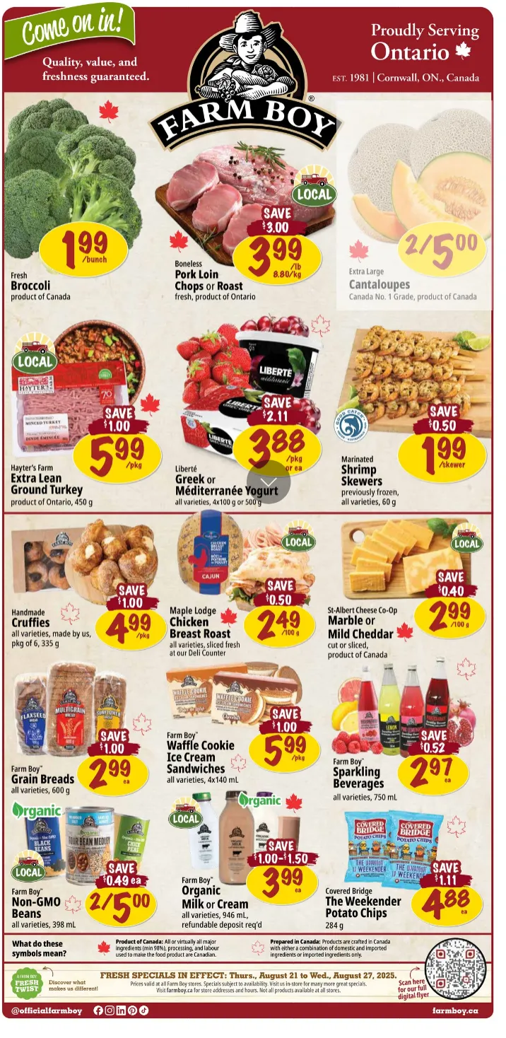 Farm Boy flyers from August 21 to August 27 2025 - flyer page 1